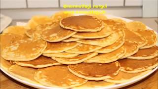 Pankek Pancake Akitma Kasik Dökmesi nasil yapilir tarifi Kolay yumusacik tarif Nurmutfagi [upl. by Cleasta]