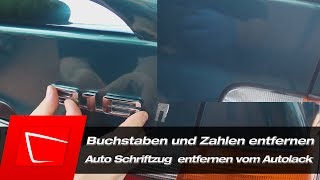 Auto Schriftzug Buchstaben und Zahlen entfernen vom Autolack BMW E36 1 [upl. by Zena]