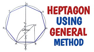 How to draw a heptagon using general method [upl. by Florenza]