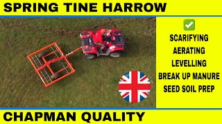 Chapman Spring Tine Harrows  Tine Harrow for paddocks and grassland [upl. by Dunlavy]