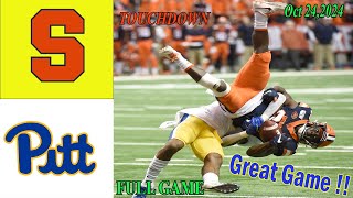 Pittsburgh Panthers Vs Syracuse Orange Full Game Final  WEEK 9  Oct 242024  NCAAF Today [upl. by Annahsirhc]