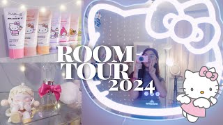 small room tour 2024  pink girly amp lots of Sanrio [upl. by Peri]