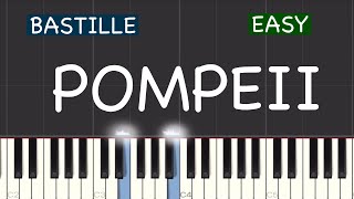 Bastille  Pompeii Piano Tutorial  Easy [upl. by Aay]