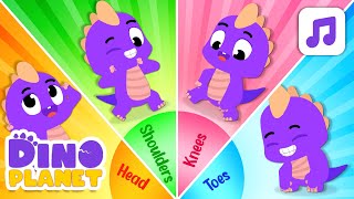 Head Shoulder Knees amp Toes🧍🏻🧍🏻‍♀️  Nursery Rhyme  Dino Cartoon Songs for Kids  DINO Planet [upl. by Murrell97]