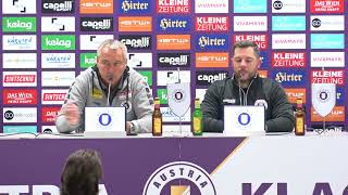 Pressekonferenz mit Trainer Peter Pacult nach dem Spiel gegen Austria Lustenau 10 [upl. by Gervase]