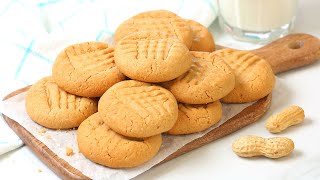 4 Ingredient Peanut Butter Cookies  Healthy Dessert  Vegan amp Gluten Free  20 Minute Recipe [upl. by Fineman]