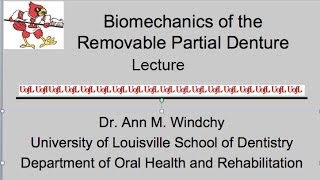 Biomechanics of Removable Partial Dentures Lecture 3 [upl. by Ennaillij]