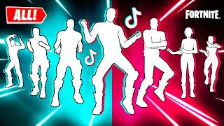 ALL TIKTOK DANCES amp EMOTES IN FORTNITE [upl. by Lounge]