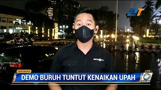 Ribuan Buruh Masih Bertahan di Gedung Sate Tunggu Hasil UMK 2022 [upl. by Sairacaz]