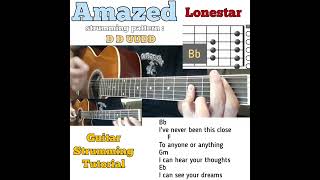 Amazed  Lonestar guitar chords w lyrics amp strumming tutorial [upl. by Anoet]