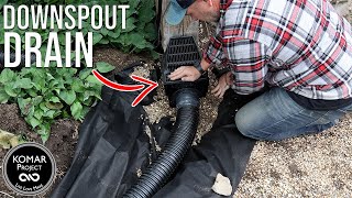 Down Spout Catch Basin Installation to French Drain [upl. by Annahaj]