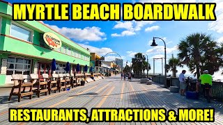 Myrtle Beach Boardwalk Tour July 2024  Restaurants Attractions amp More [upl. by Anuhsal787]