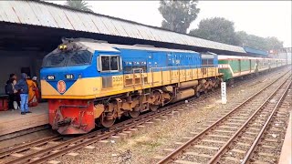 Barendra Rocket Mail Titumir Tanker and Kurigram Express in Joypourhat Station 2024 [upl. by Sinnylg]