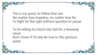 Cher  The Impossible Dream The Quest Lyrics [upl. by Earissed785]