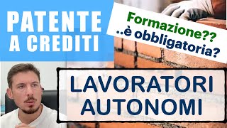 PATENTE A CREDITI LAVORATORI AUTONOMI [upl. by Tracay]