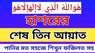 surah hashr last 3 ayat  সূরা হাশরের শেষ তিন আয়াত  quranshikkha22 [upl. by Lodmilla967]