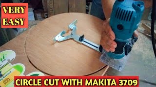 Circle cut with Makita 3709 Trimmer Very easy [upl. by Toiboid888]