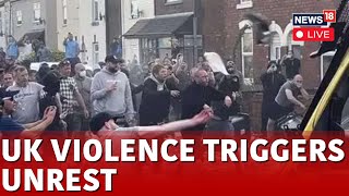 UK Protest LIVE  Violent UK Riots Erupt Over False Farright Claims Against Asylum Seekers  N18G [upl. by Wickner]