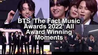 BTS The Fact Music Awards 2022 Award Winning Moments [upl. by Dowlen]