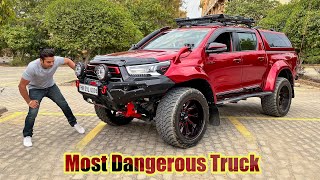 Indias Most Loaded Truck with 30 Lakhs of OffRoad Accessories  Toyota Hilux Modified [upl. by Vladamar]