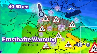 Wetter und Schnee Vorhersage für Deutschland morgen bis zum 13 Dezember Große Schneesturmwarnung [upl. by Mehelhteb683]