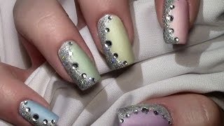 Pastell Mix Nageldesign mit Nagellack für kurze und lange Nägel  Nail Art Design Tutorial [upl. by Durgy]