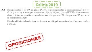 galicia 2019 examen oposiciones matematicas resuelto ejercicio a5 limites [upl. by Enialahs]