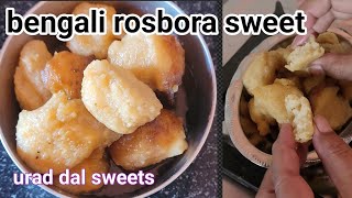 Rasbora Sweet Pitha Recipe Rosbora Recipesurad dal sweetsEasy Rosbora Sweets Anyone Can make [upl. by Shelbi]