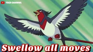 swellow all attacks amp moves PokemonTSCRChannel [upl. by Mensch21]