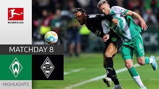 Werder Bremen  Borussia Mgladbach 51  Highlights  Matchday 8 – Bundesliga 202223 [upl. by Cynthla]