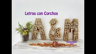 DIY  Letras Decorativas con Corchos de Botellas de Vino  Muy Fácil [upl. by Mag]