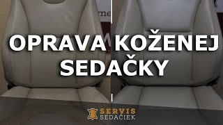 Oprava koženej autosedačky  Servis sedačiek [upl. by Eevets116]