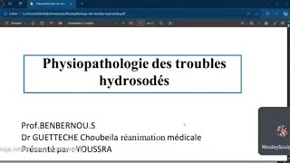 physiopathologie des troubles hydrosodés [upl. by Samale328]