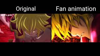 七つの大罪 Seven Deadly Sins Escanor vs Meliodas Anime vs Fan made animation [upl. by Glori236]