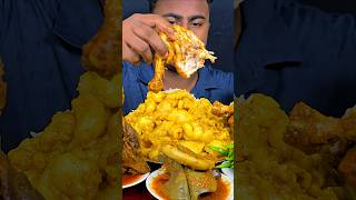 Very Spicy Big Chicken Leg Curry Eating eating eatingasmr mukbang shortvideo reelsvideo food [upl. by Hime]