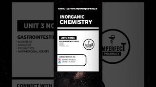 Inorganic Chemistry Unit 3 Notes  Bpharma 1st Semester  bpharma [upl. by Razatlab]