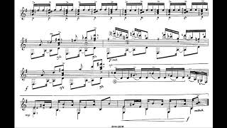 Roland Dyens Saudade No3 Score Video [upl. by Bosch700]