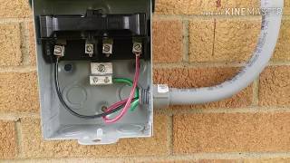 Install 30 amp ac disconnect run conduit and wires [upl. by Bibeau]