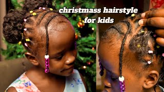 Holiday Hairstyles for Kids with Brazilian Wool Easy and Cute [upl. by Notneiuq]