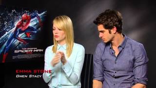 The Amazing Spiderman interview with Andrew Garfield and Emma Stone [upl. by Aiki]