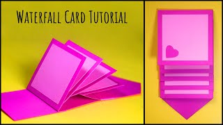 How To Make Waterfall Card  Easy Step by Step Tutorial [upl. by Nibur]