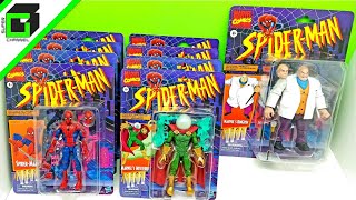 New SPIDERMAN Retro MARVEL LEGENDS action figures Complete Set UNBOXING and REVIEW [upl. by Noiek293]