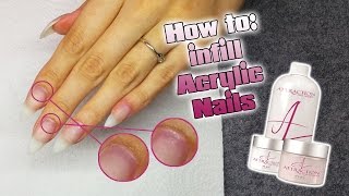 How to infill acrylic nails  detailed video [upl. by Daveen]