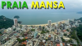 Praia mansa de Caiobá Matinhos Paraná – Ilha do farol no verão vista aérea por drone 4k [upl. by Latnahc361]