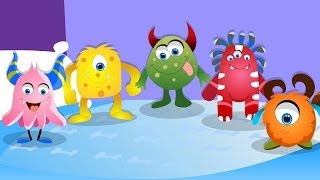 Five Little Monsters  Nursery Rhyme with Lyrics  Halloween Song Kids Tv Nursery Rhymes [upl. by Randolph]