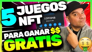 TOP 5 MEJORES JUEGOS NFT 2024 PAGANDO  JUGA PARA GANAR DINERO GRATIS RETIRA A BINANCE [upl. by Pollak]