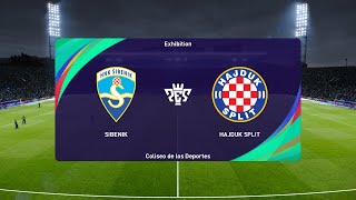 HNK Šibenik vs HNK Hajduk Split 01042023 HNL PES 2021 [upl. by Bowie]