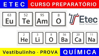 Vestibulinho ETEC 2025 🎯 Correção da Prova de QUÍMICA etec 2024 BoraETEC [upl. by Roht]