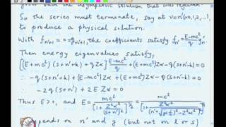 Mod01 Lec08 The Frobenius method solution Energy levels and wavefunctions [upl. by Alburga]