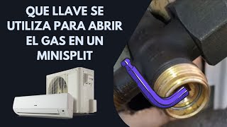 Que llave se utiliza para abrir el gas en un aire acondicionado minisplit [upl. by Oiracam]